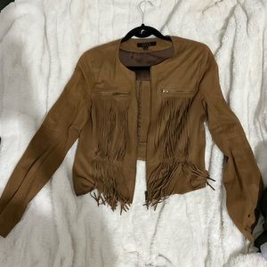 Brown Suede Fringe Jacket